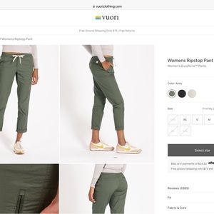 Like new Vuori Ripstop Pant